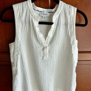Evereve White Sleeveless Blouse